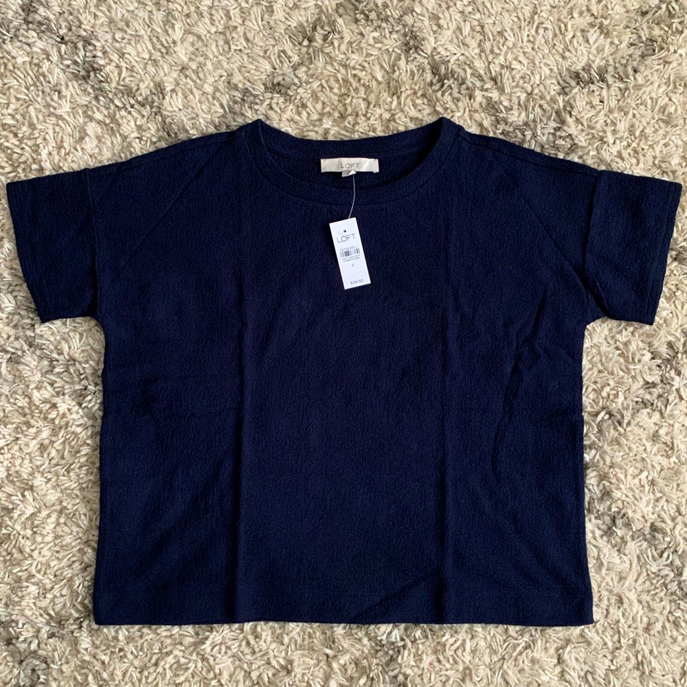 NWT Navy Loft Short Sleeve shirt